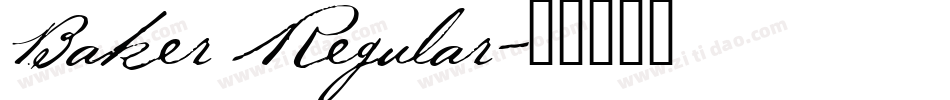 Baker Regular字体转换